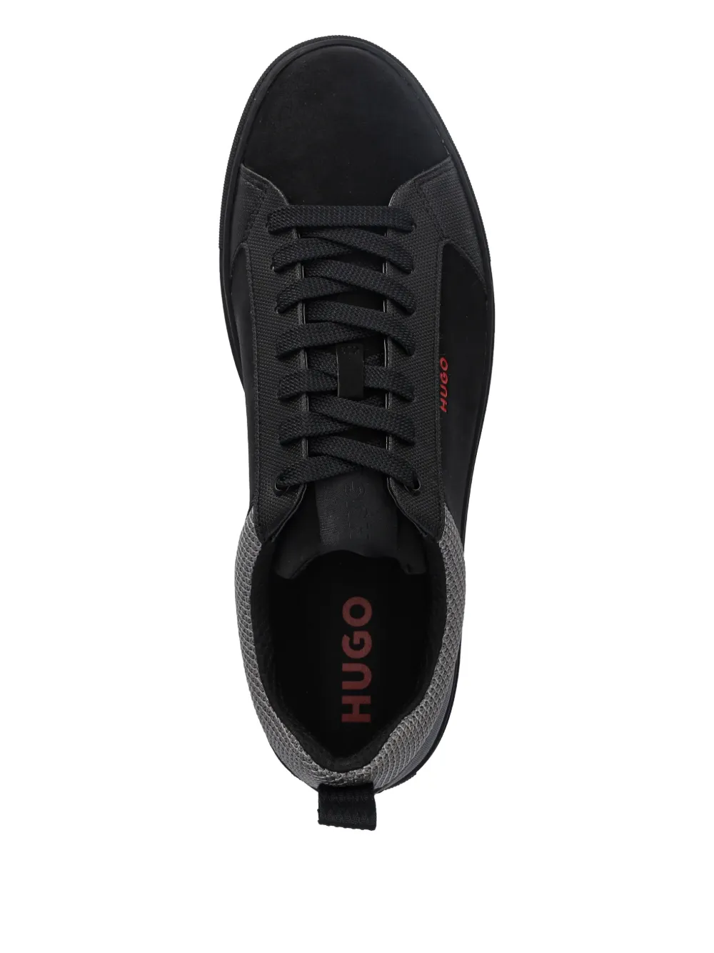 Hugo Boss Panelled Lace-up Sneakers In Animal Print