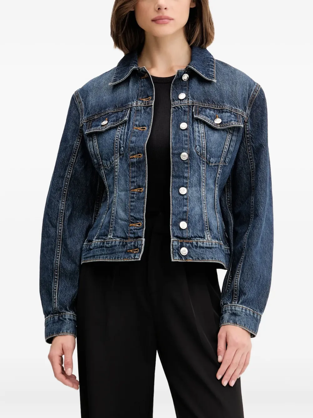 HUGO buttoned pocket denim jacket | Blue | Image 1