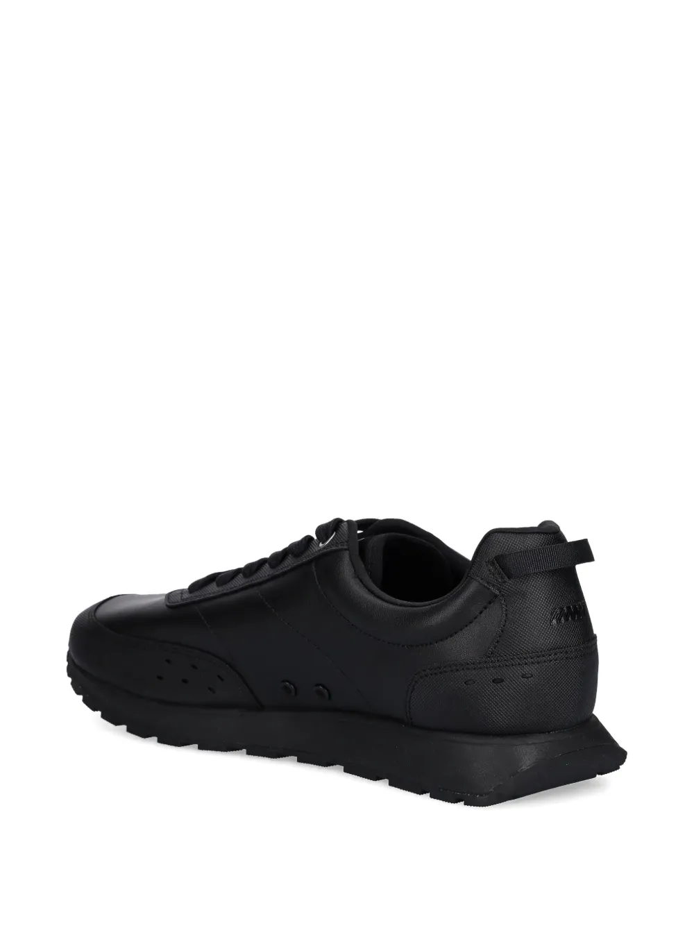 Hugo Boss Lace-up Panelled Sneakers In Black