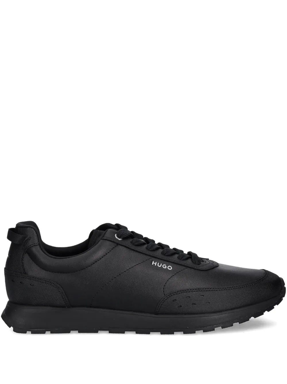 HUGO lace-up panelled sneakers | Black | Image 1