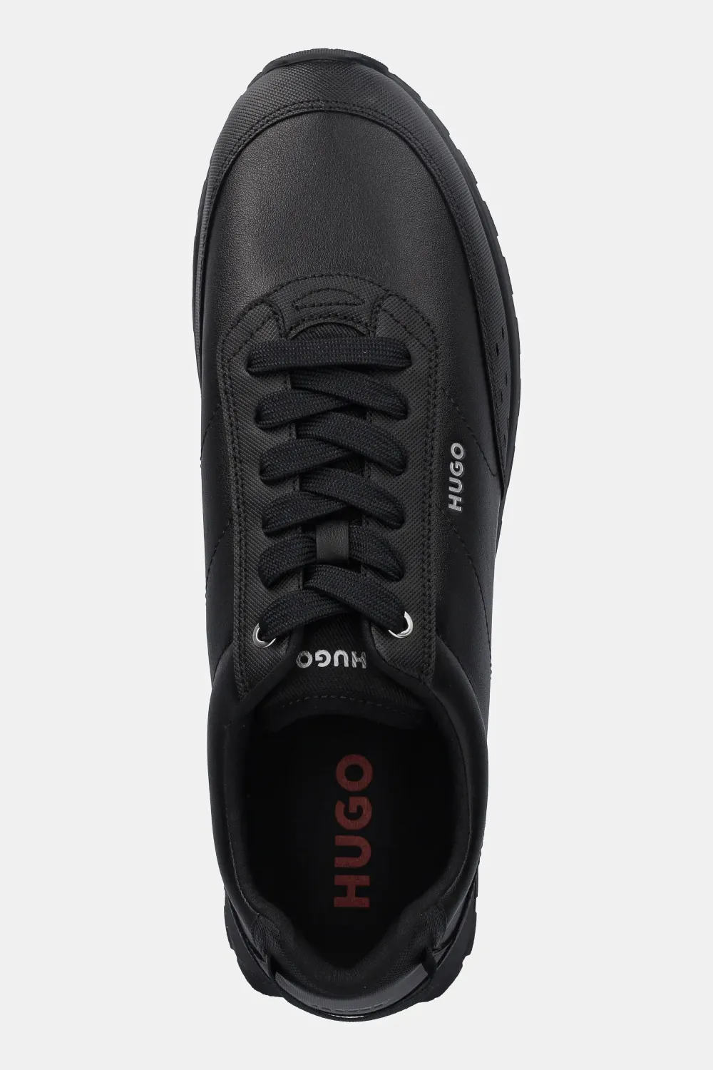 Hugo Boss Lace-up Panelled Sneakers In Black