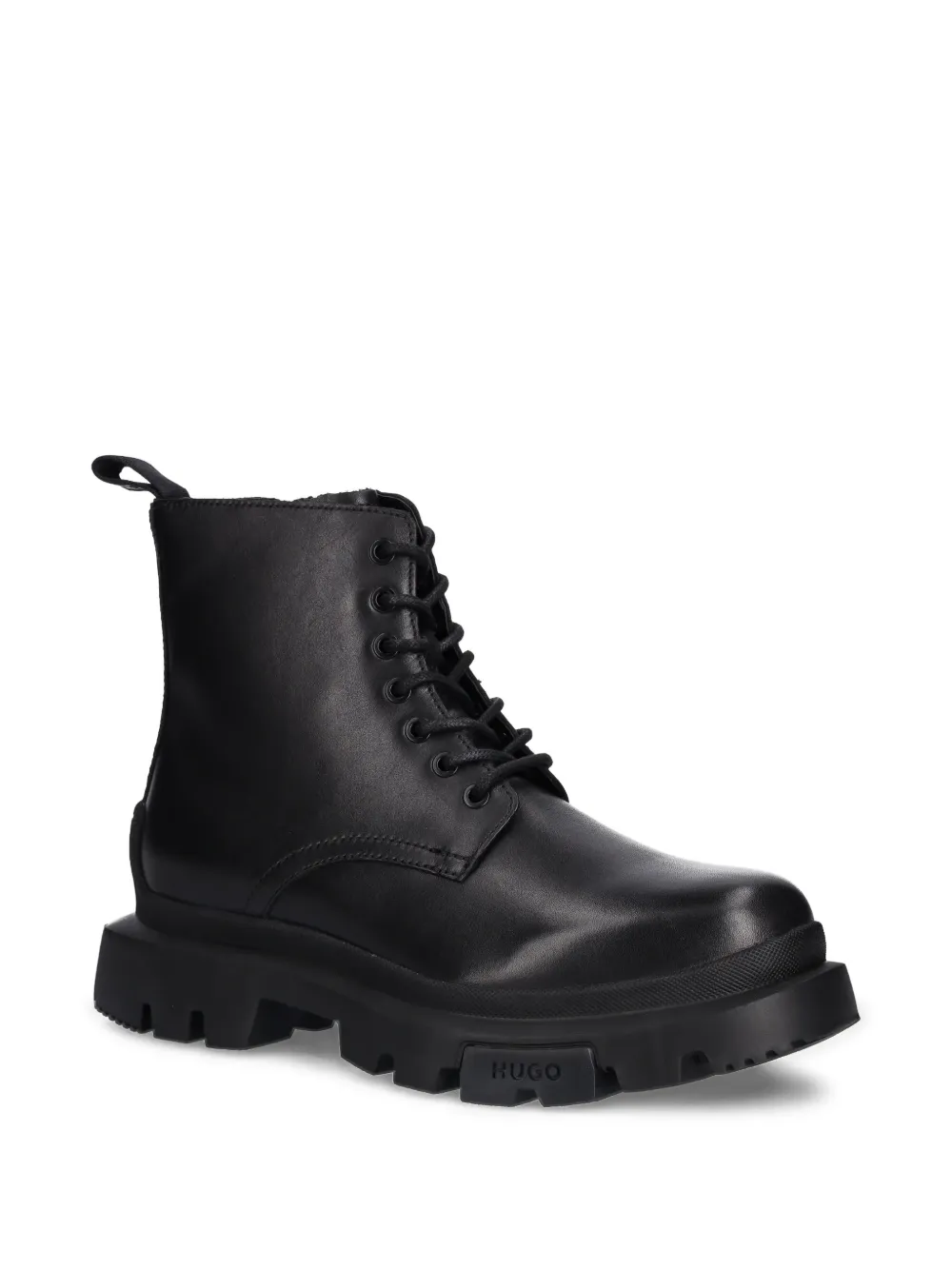 HUGO lace-up lug-sole boots | Biker Boots | Image 2