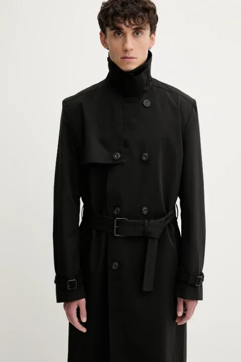 HUGO Maluk belted double-breasted trench coat