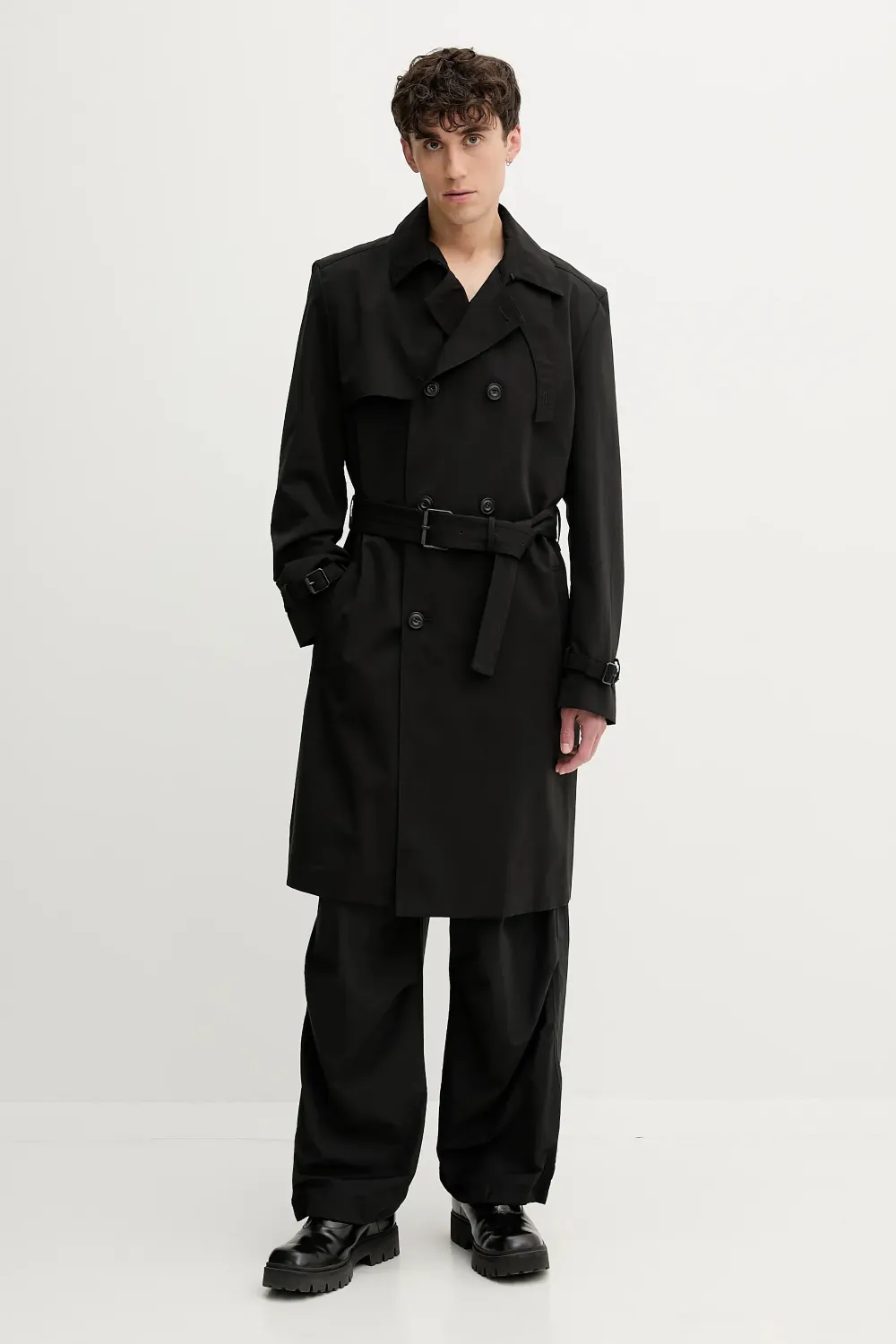 HUGO Maluk belted double-breasted trench coat | Double Breasted Coats | Image 2