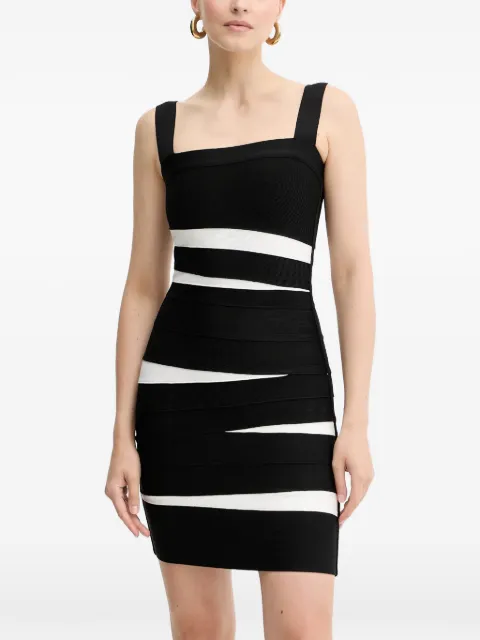 Hervé Léger Vestido Eve com decote quadrado