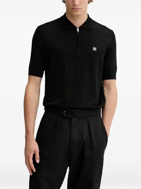 HUGO zip logo polo shirt