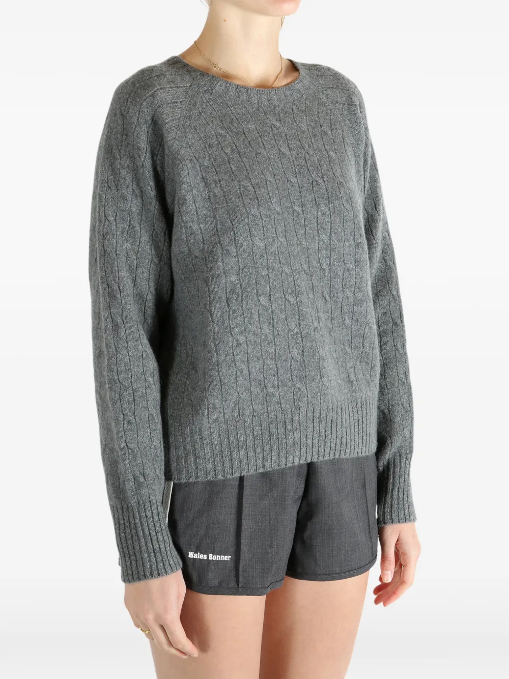 Margaret Howell Cable Knit Sweater In Gray