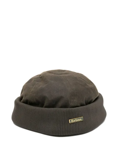 Barbour cotton ribbed-brim hat