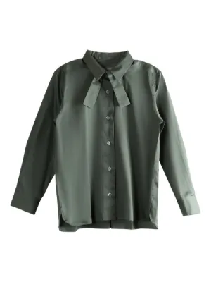 Chemise Margaret Howell – Lin Blanc – Taille L – Col Nœud Papillon – Occasion Très Bon État