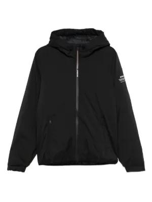 Comme Des Garçons Play x K-Way Zipped Hooded Jacket | Black | FARFETCH