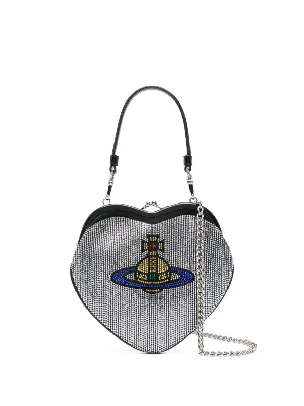 Vivienne Westwood ビジュートリム クラッチバッグ | シルバートーン 