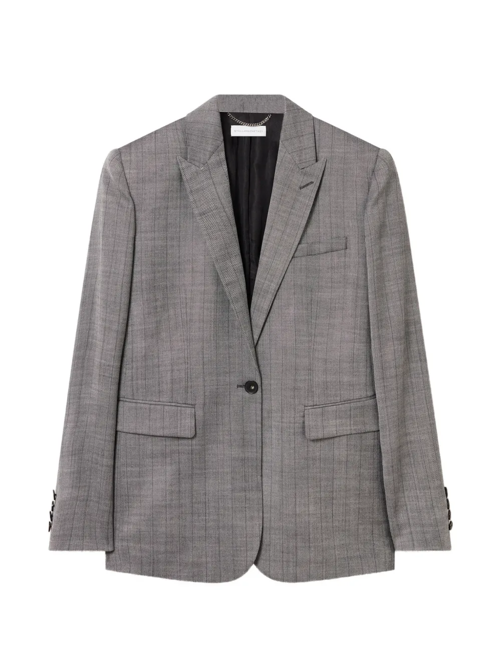 Stella McCartney striped single-breasted blazer - Grey