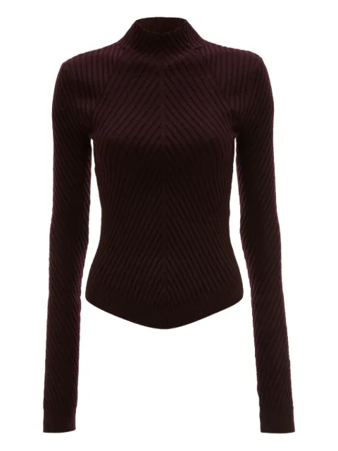 Victoria Beckham ribbed high-neck polo top