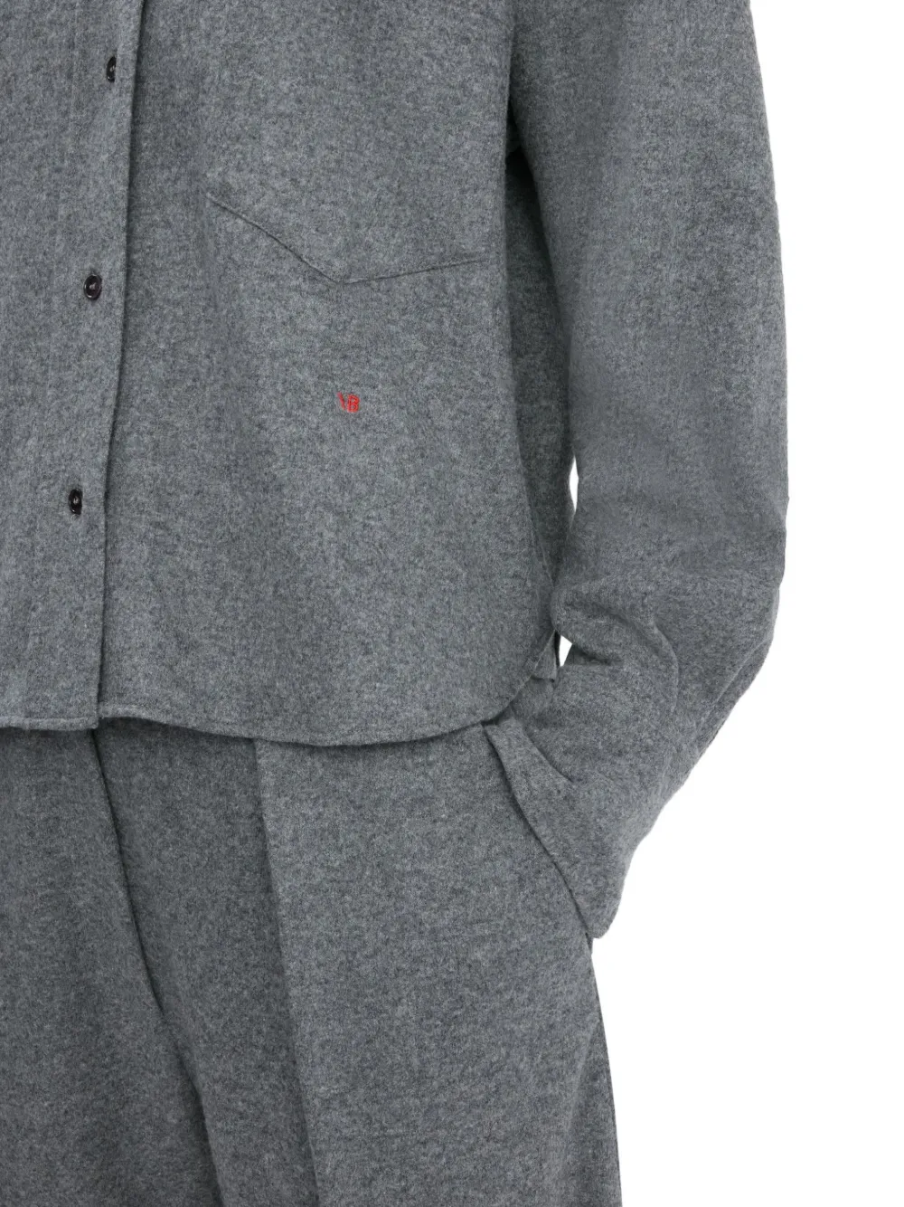 Victoria Beckham T-shirt met lange mouwen Grijs