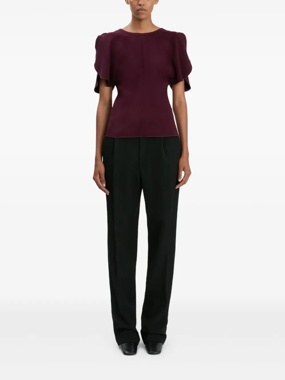 Victoria Beckham draped-sleeve blouse - Rood