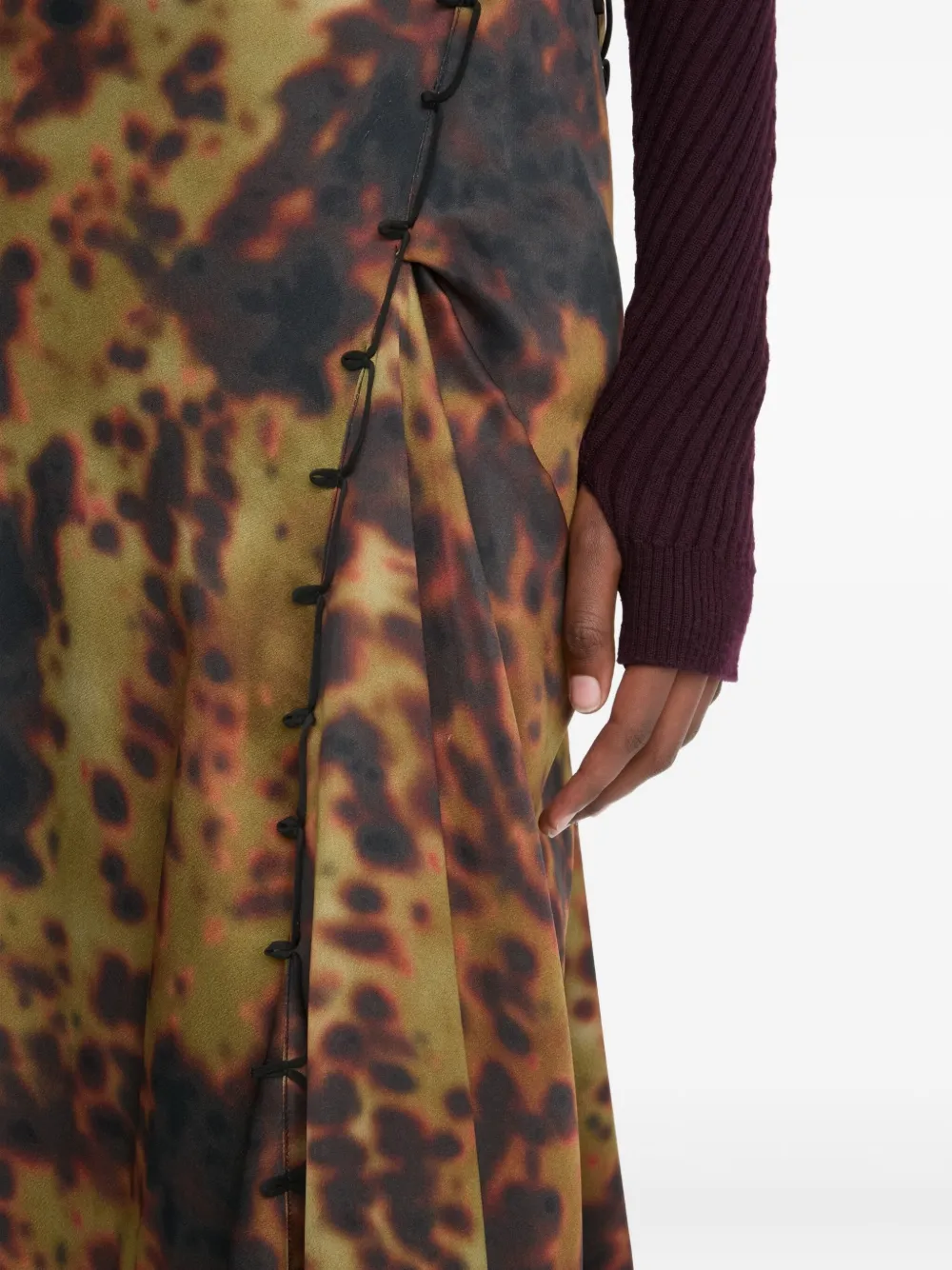 Victoria Beckham Rok met rouleau-print Geel