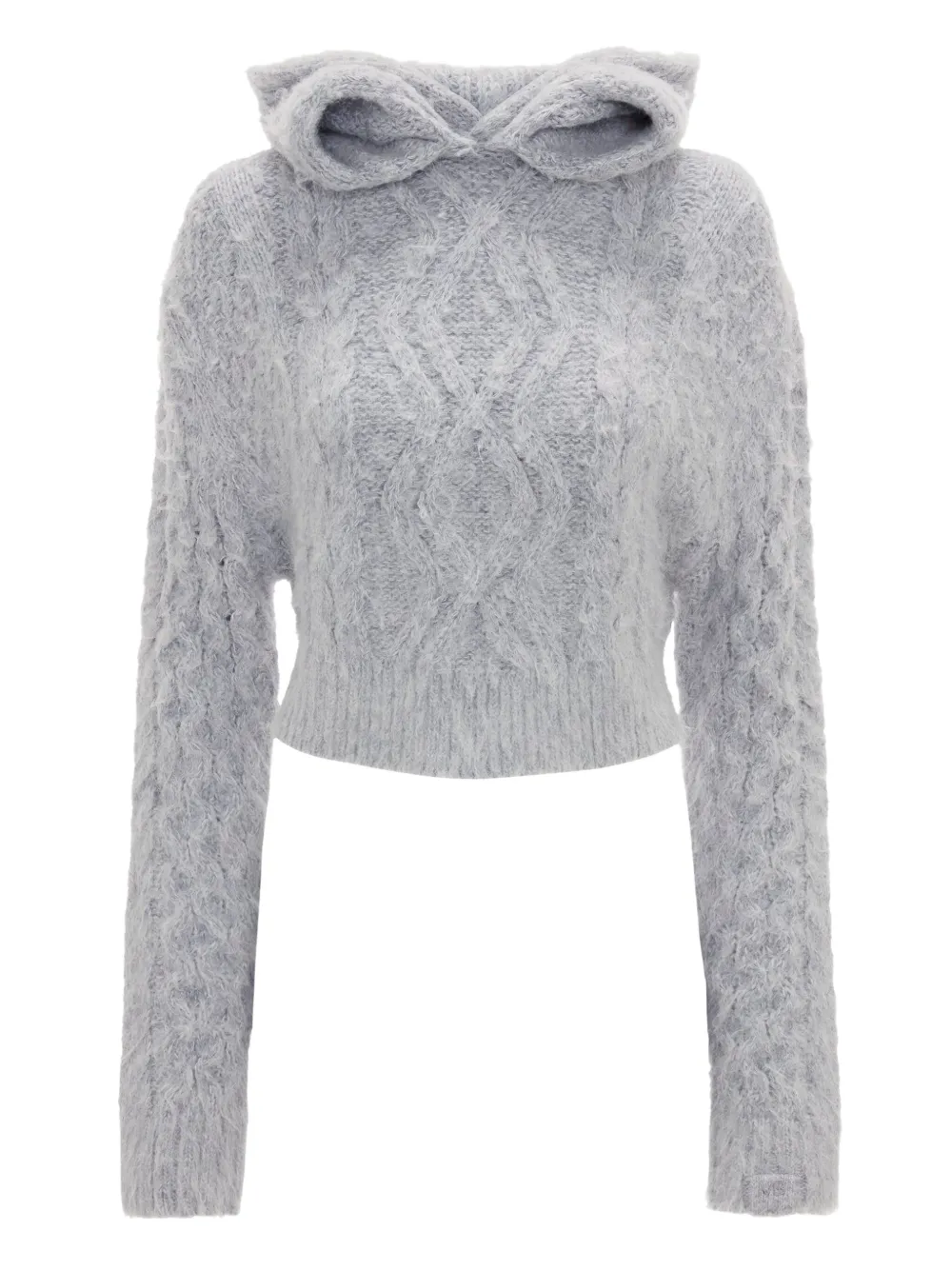 Victoria Beckham Cable-knit Sweater In Gray