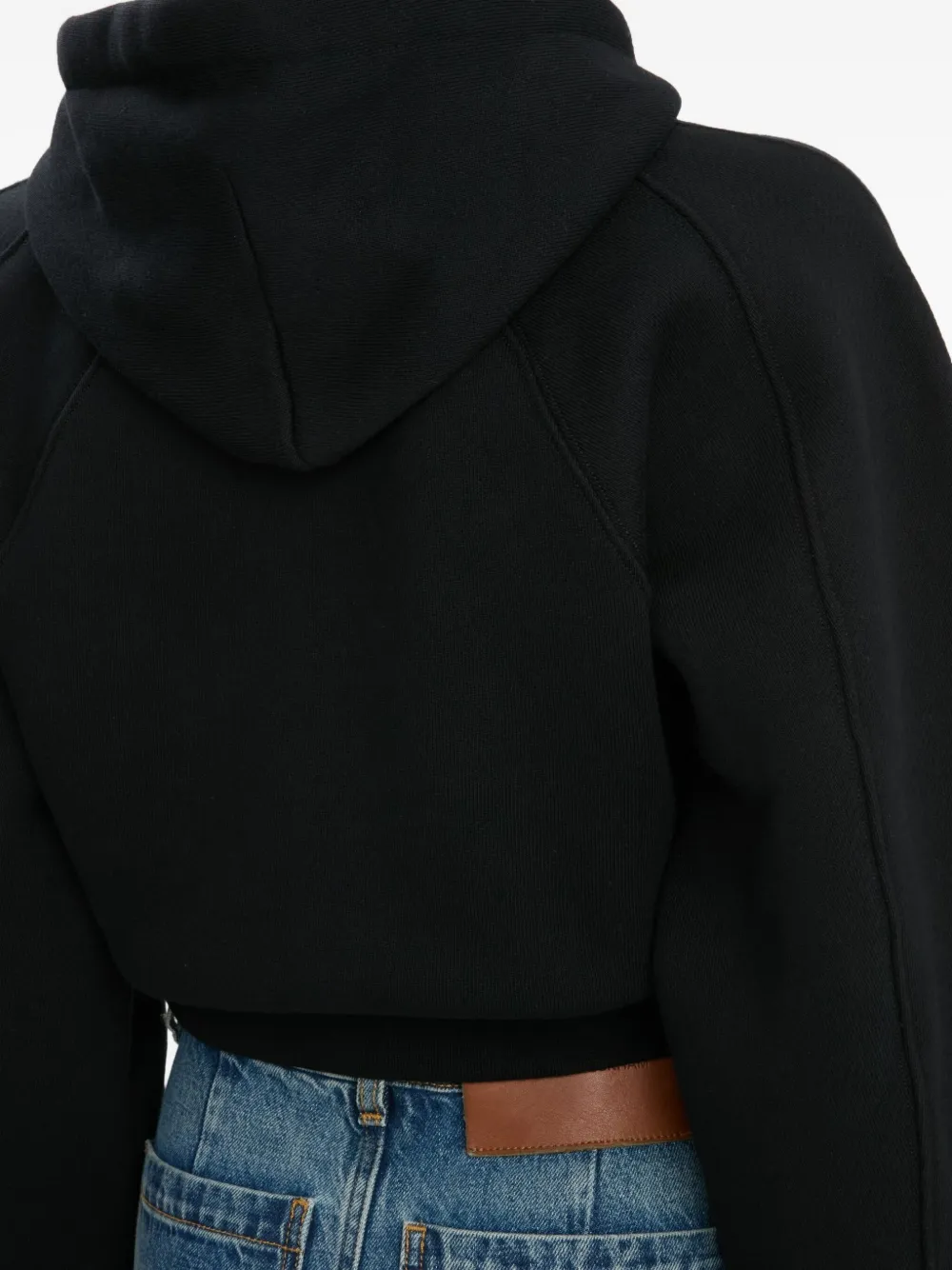 Victoria Beckham Hoodie met raglan mouwen Zwart