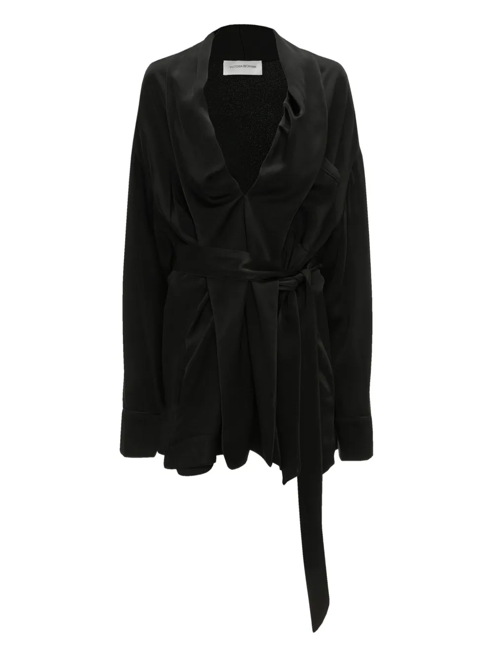 Victoria Beckham ラップミニドレス - ブラック Victoria Beckham ラップミニドレス - ブラック