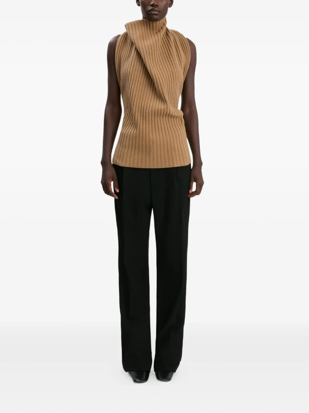 Victoria Beckham draped ribbed top | Vests & Tank Tops | Image 2