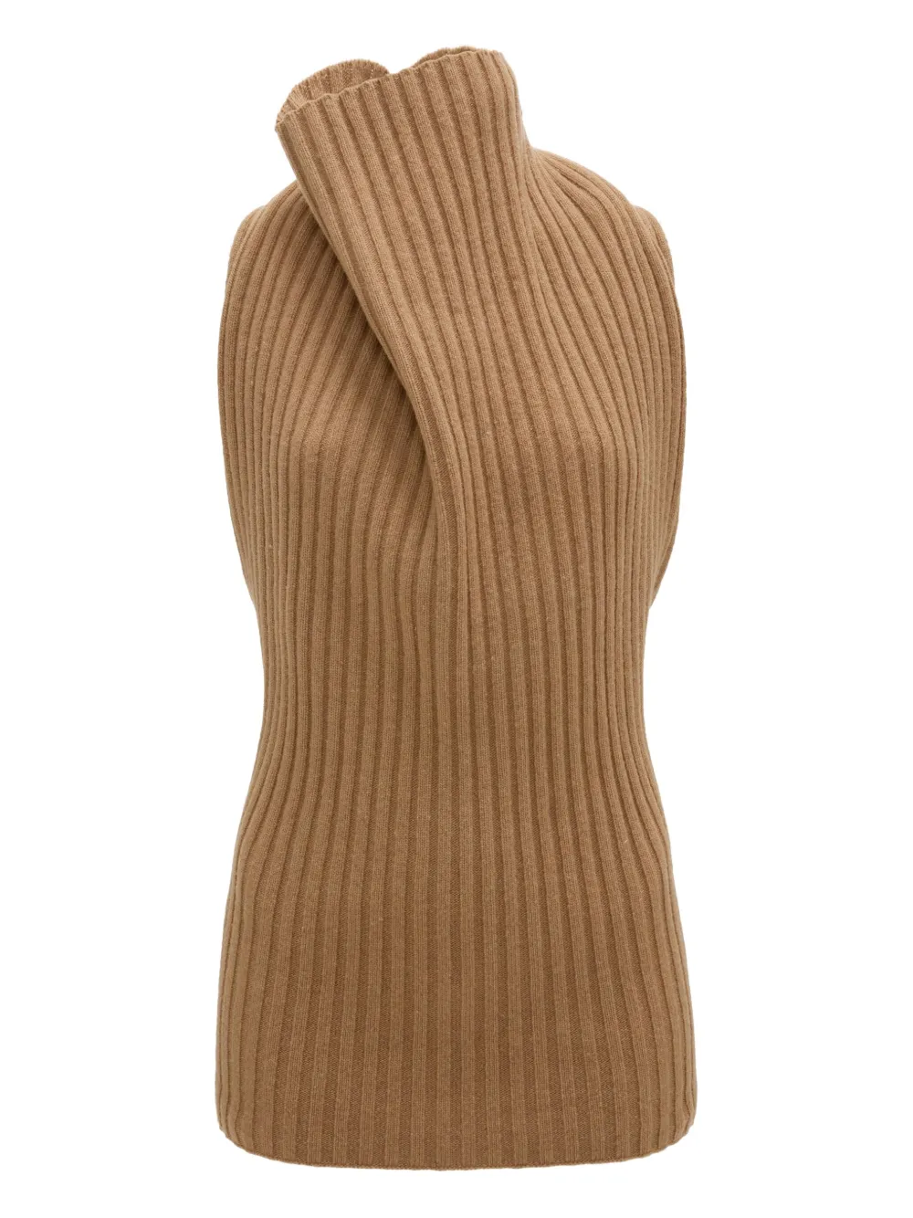 Victoria Beckham draped ribbed top | Neutrals | Image 1