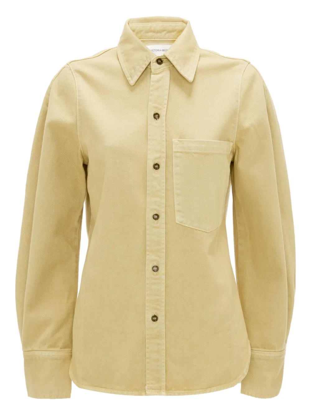 Victoria Beckham Button-cuff Shirt In Nude