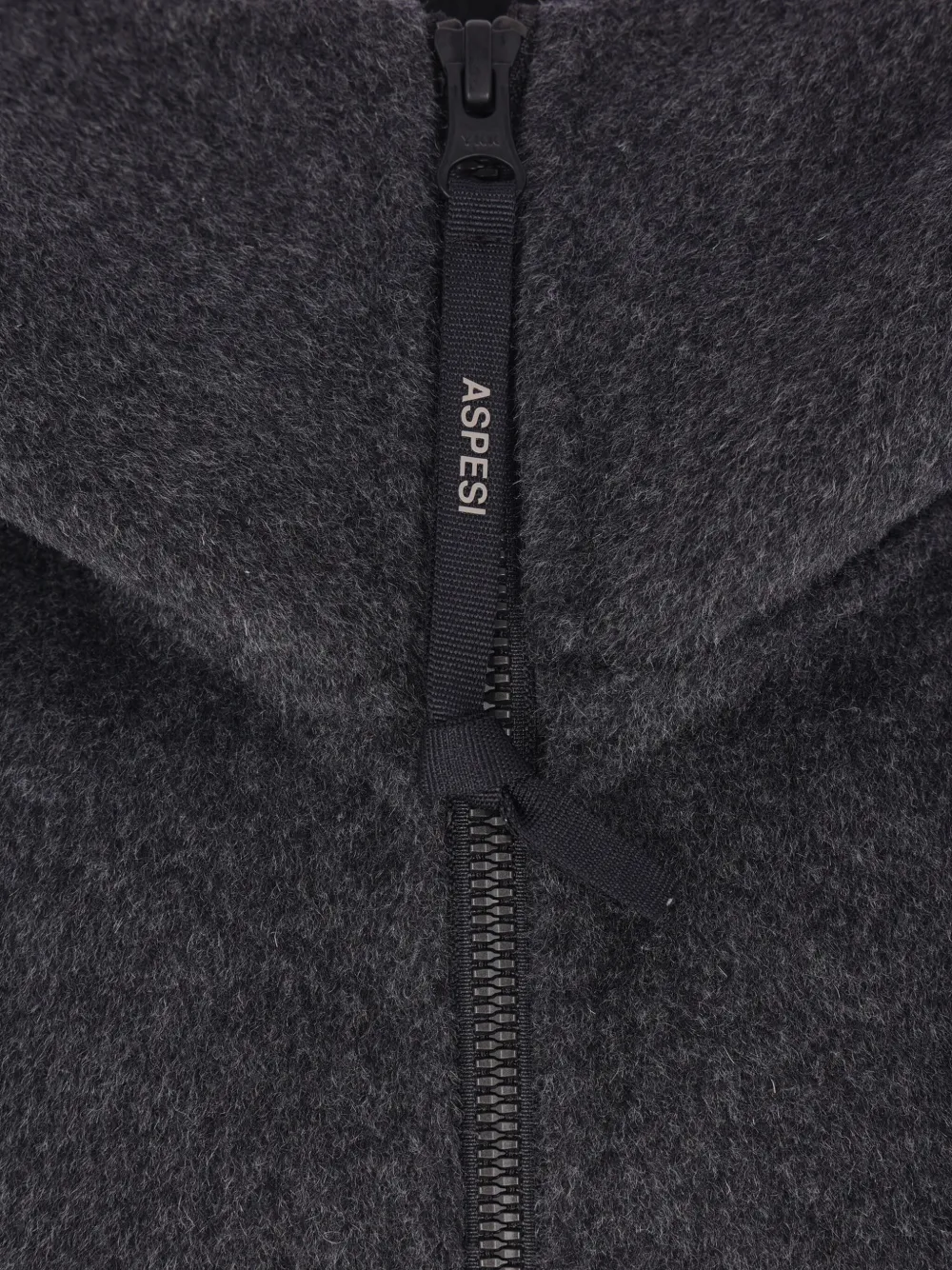 Aspesi Hooded Double-slider Zip Coat In Gray