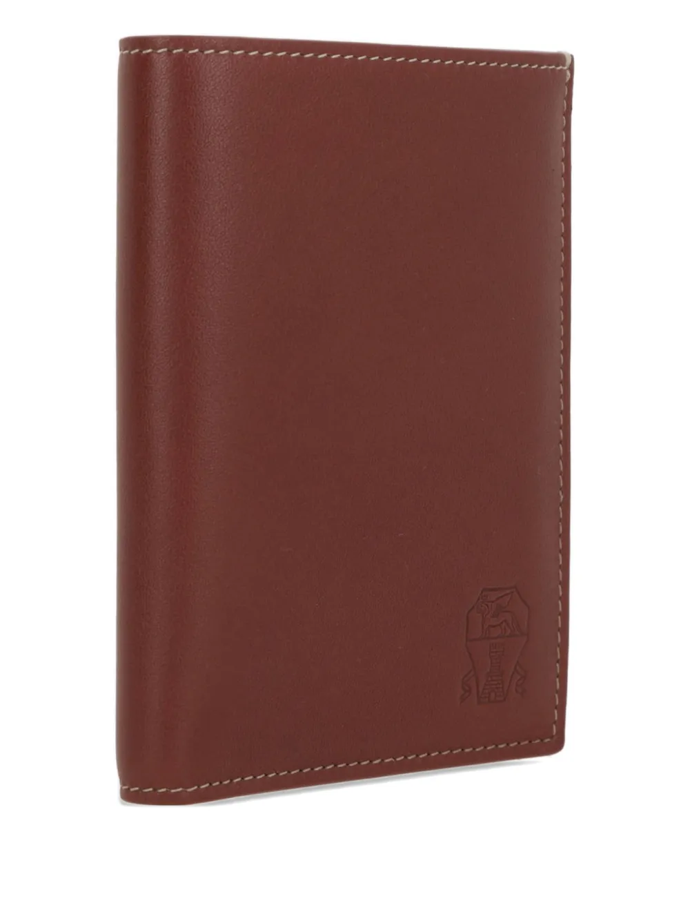 Brunello Cucinelli Leren portemonnee Bruin