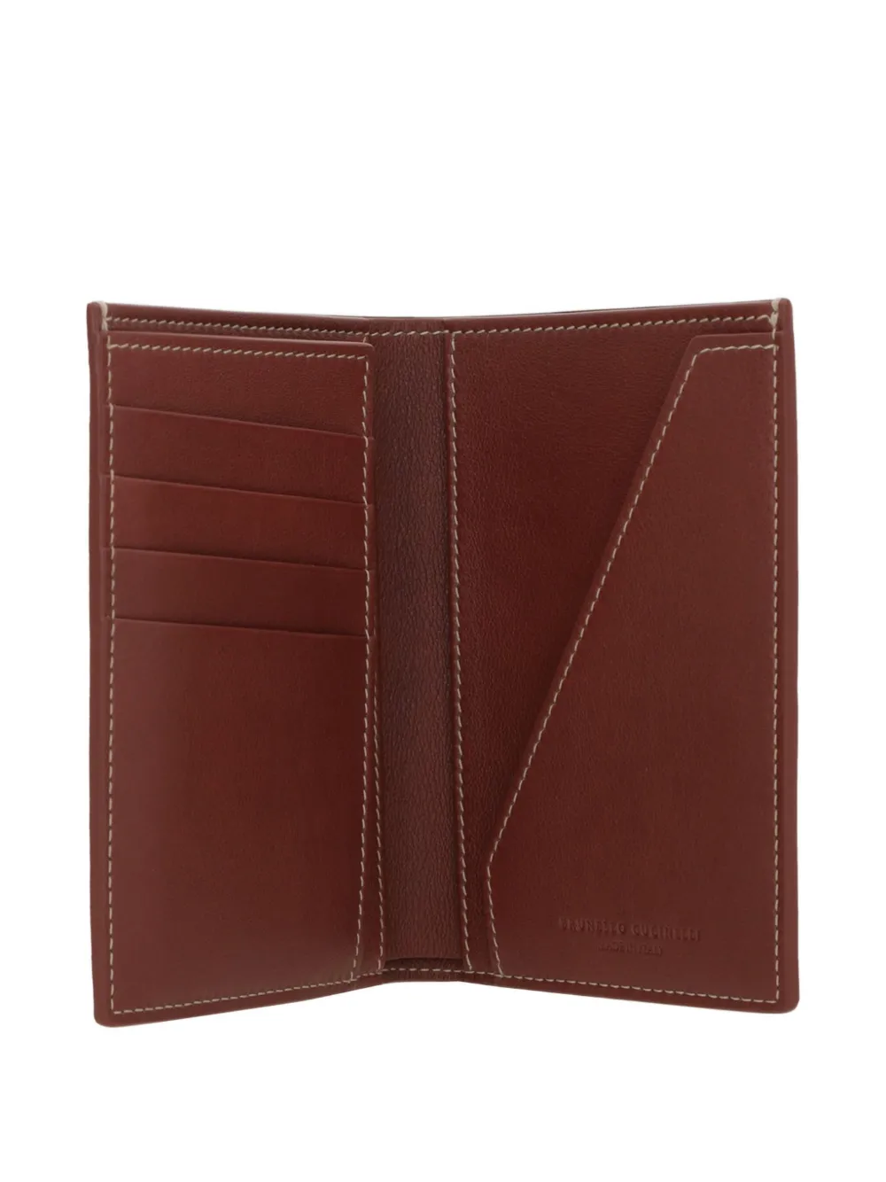 Brunello Cucinelli Leren portemonnee Bruin