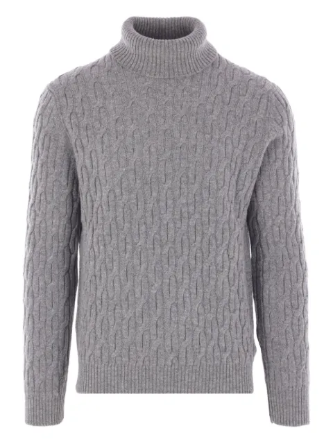 Zanone cable-knit turtleneck sweater