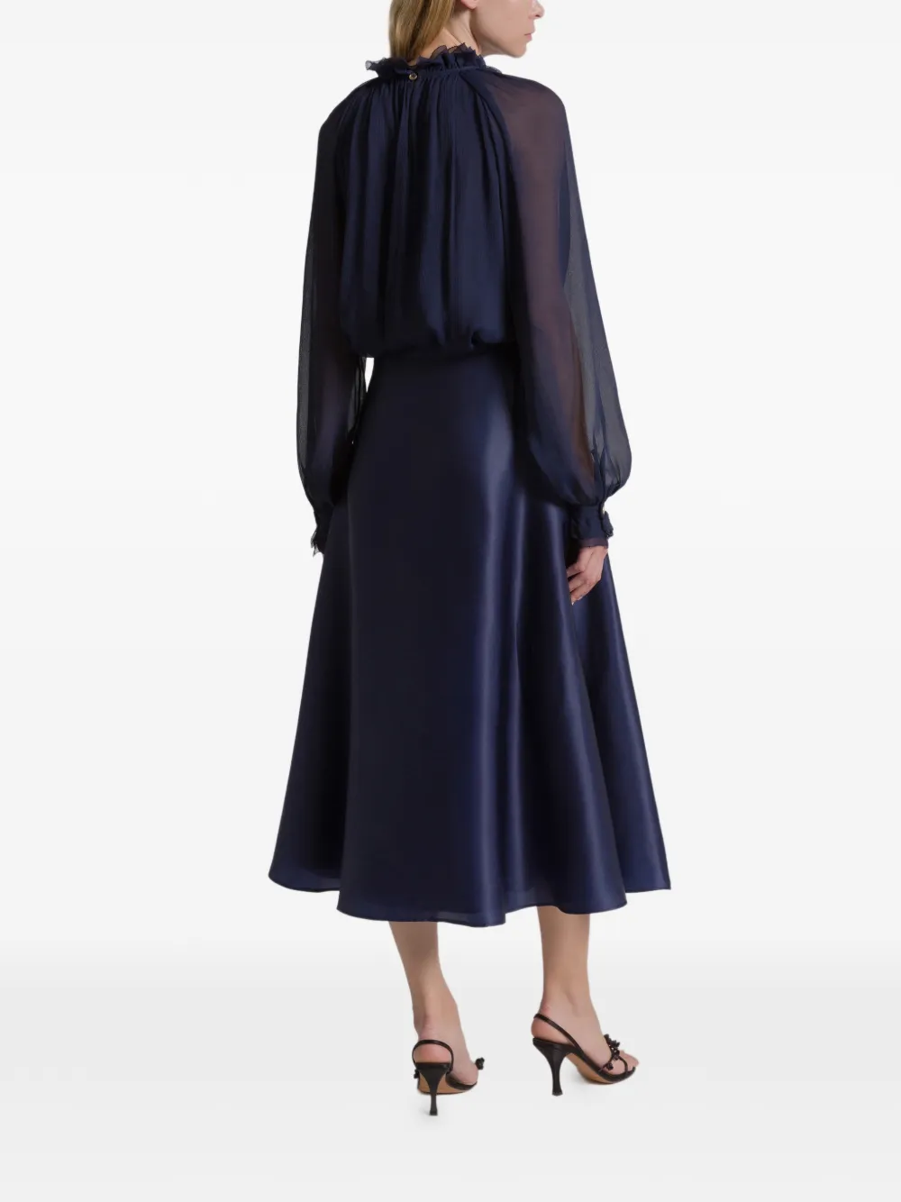  Alberta Ferretti Silk Skirt - Blue 