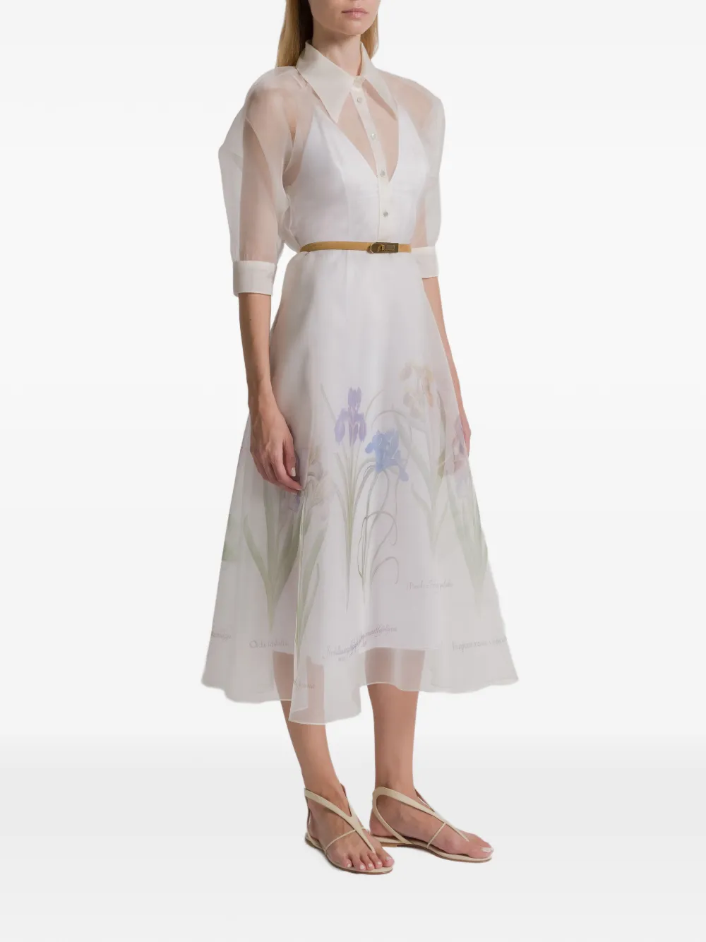 Alberta Ferretti Jurk met bloemenprint Wit