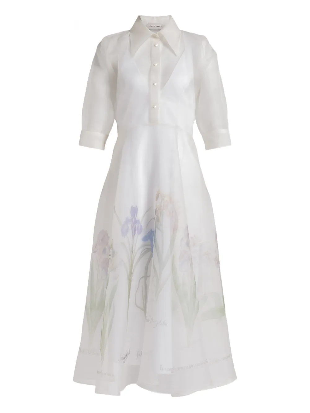 Alberta Ferretti floral dress - White