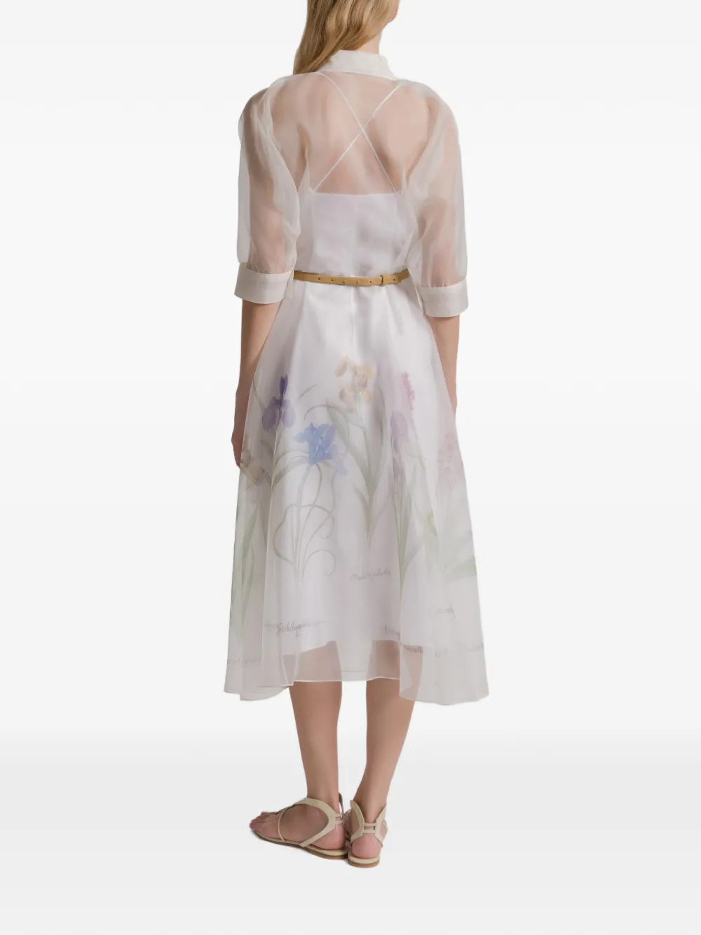 Alberta Ferretti Jurk met bloemenprint Wit