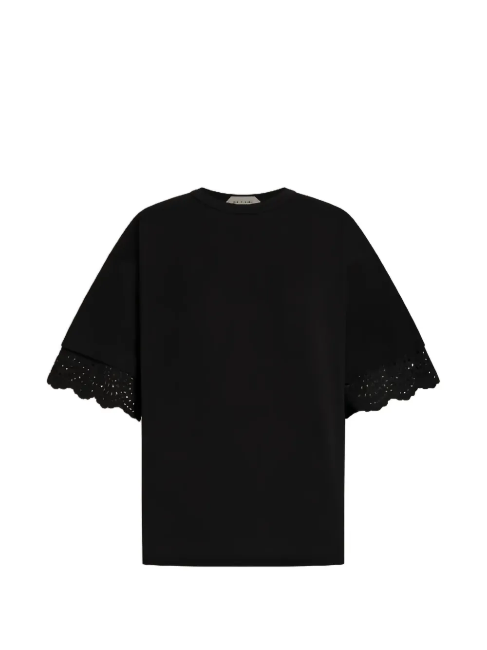 Alberta Ferretti lace sleeve T-shirt - Nero