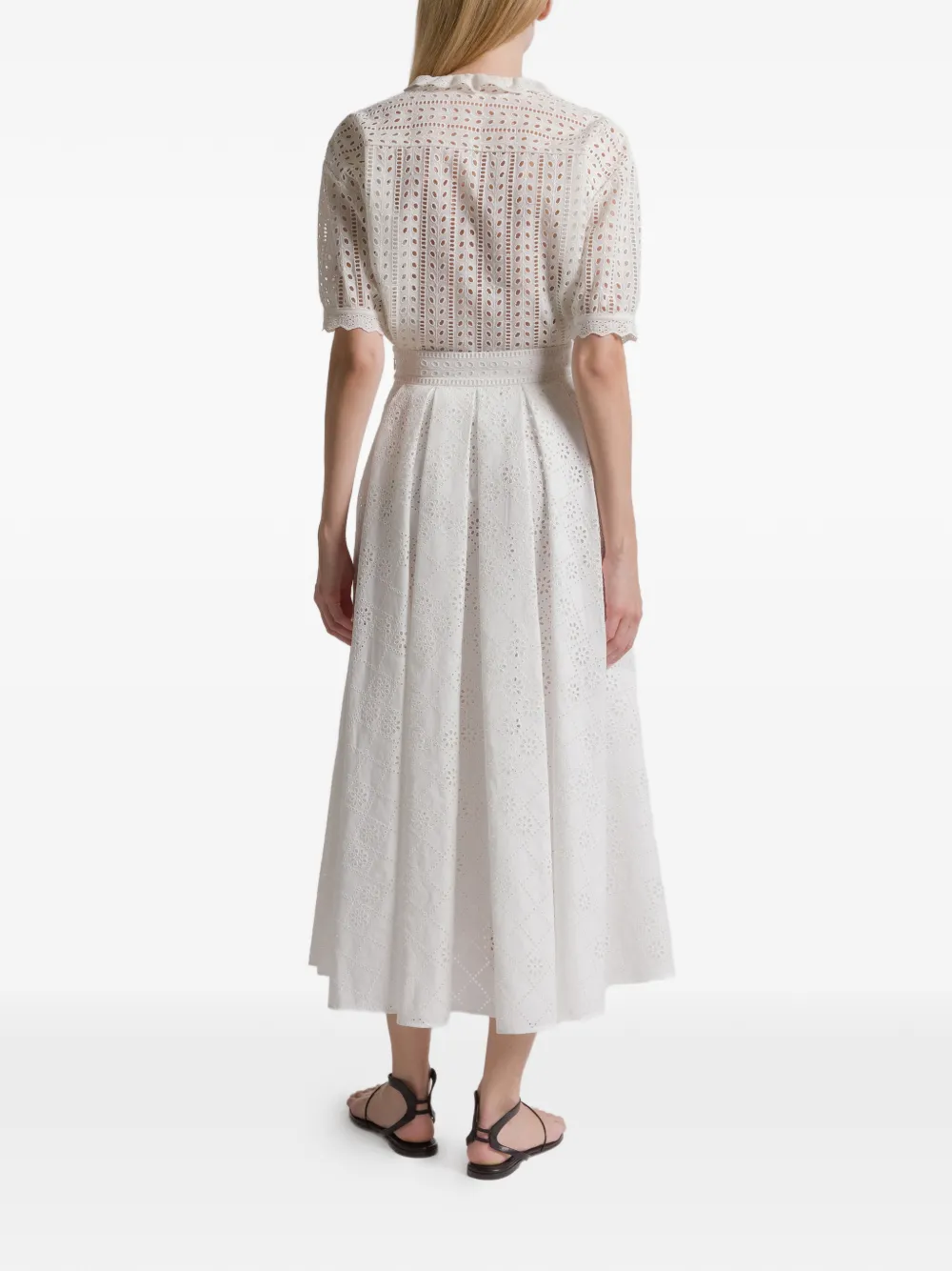 Ruffled Eyelet Blouse