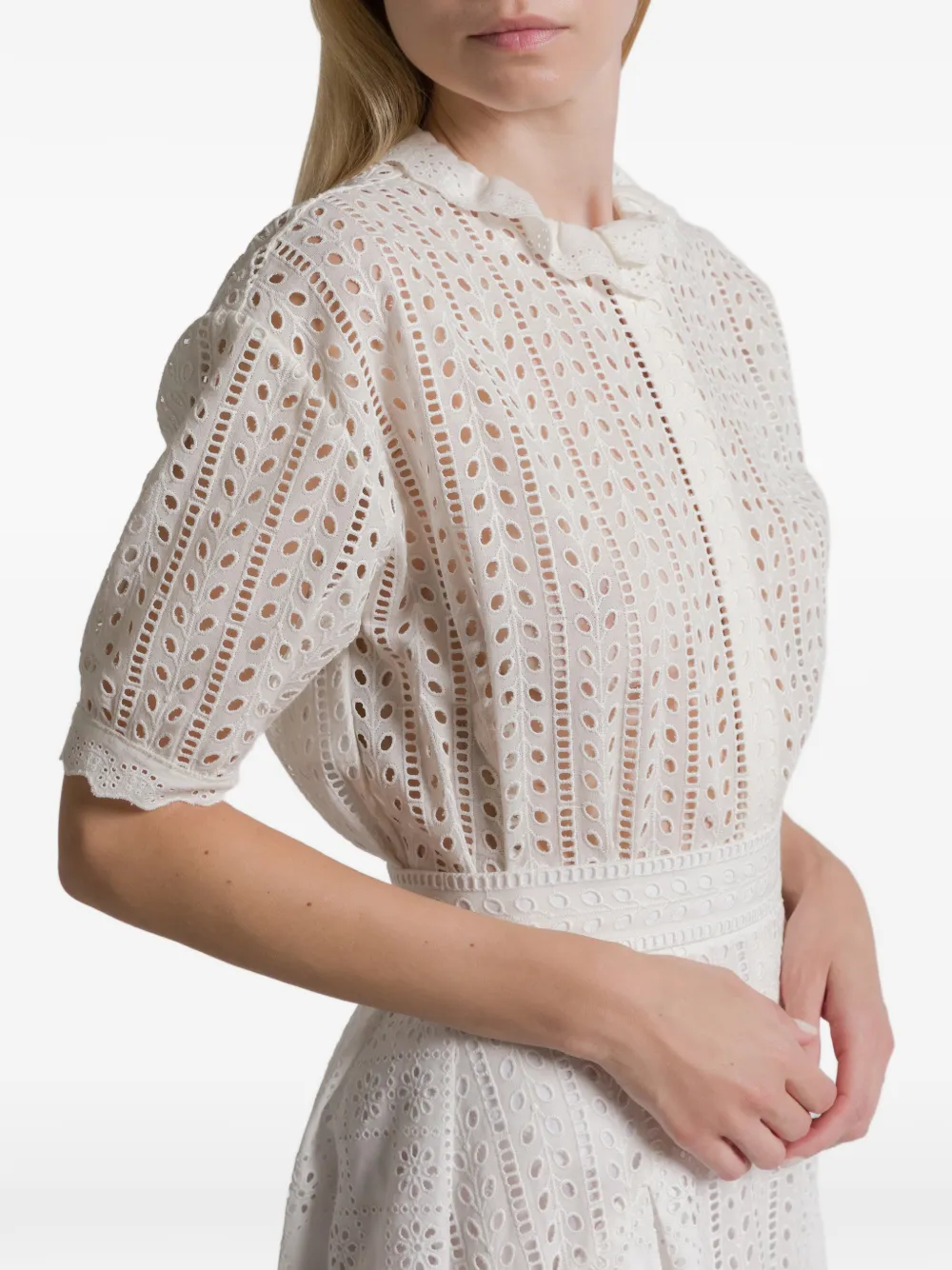 Ruffled Eyelet Blouse
