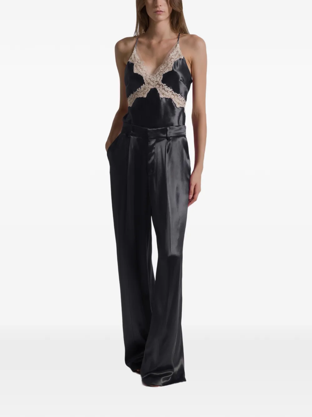 Alberta Ferretti pleated trousers - Zwart