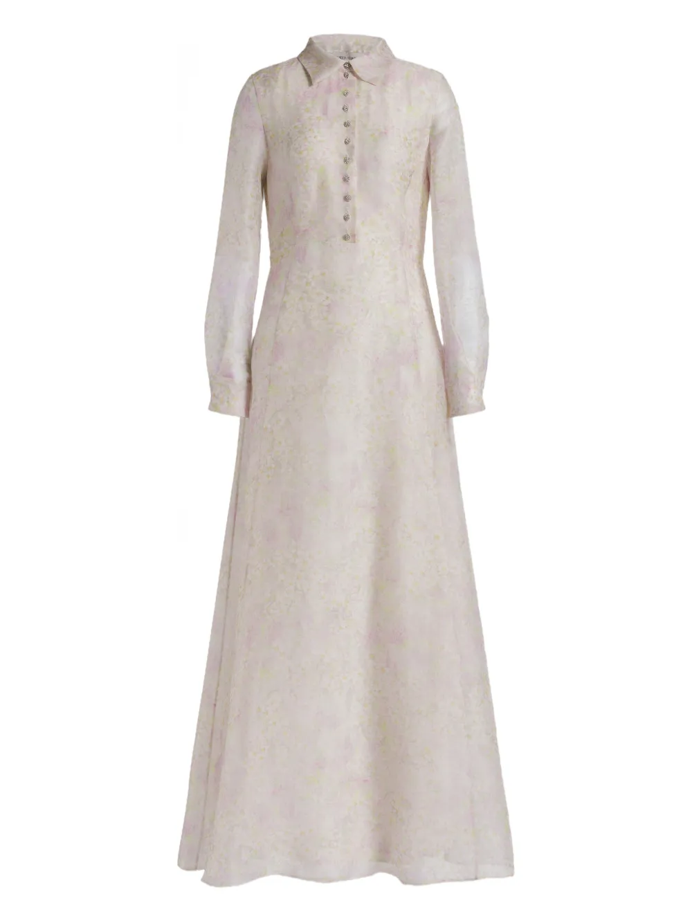 Alberta Ferretti Abito lungo a fiori - Toni neutri