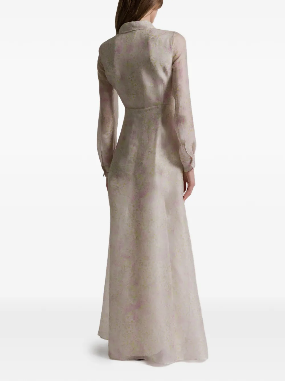 Alberta Ferretti Maxi-jurk met bloemenprint Beige