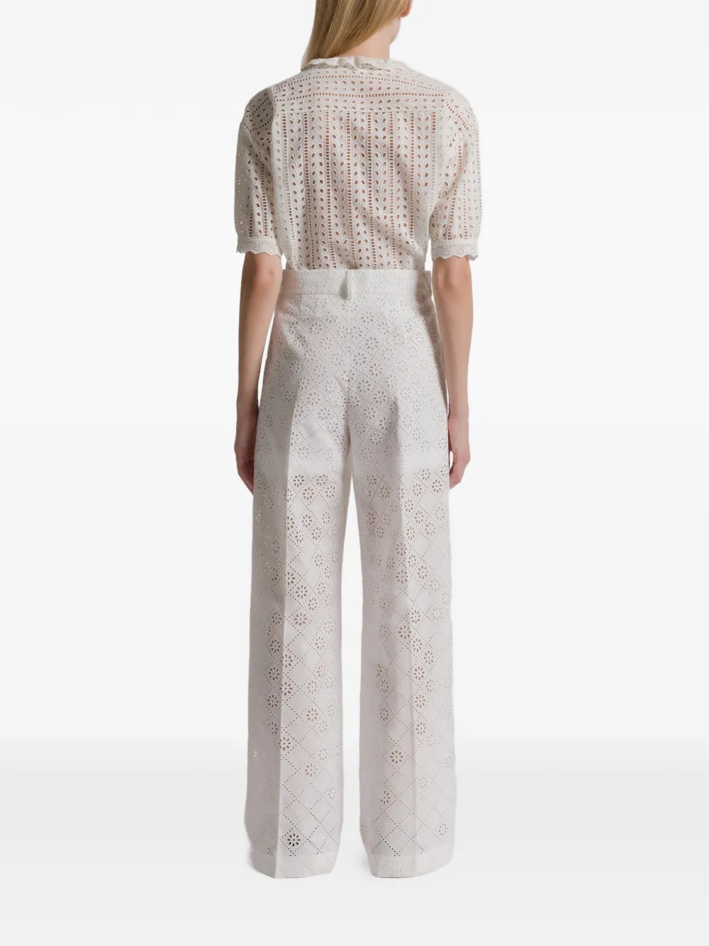  Alberta Ferretti Eyelet Trousers - White 