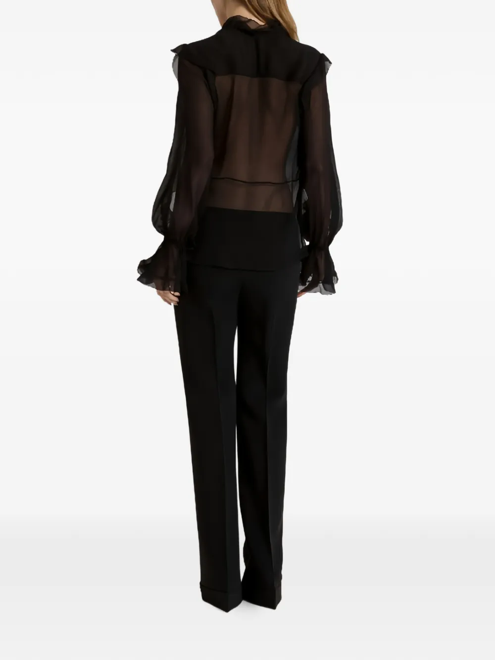  Alberta Ferretti Ruffled Blouse - Black 