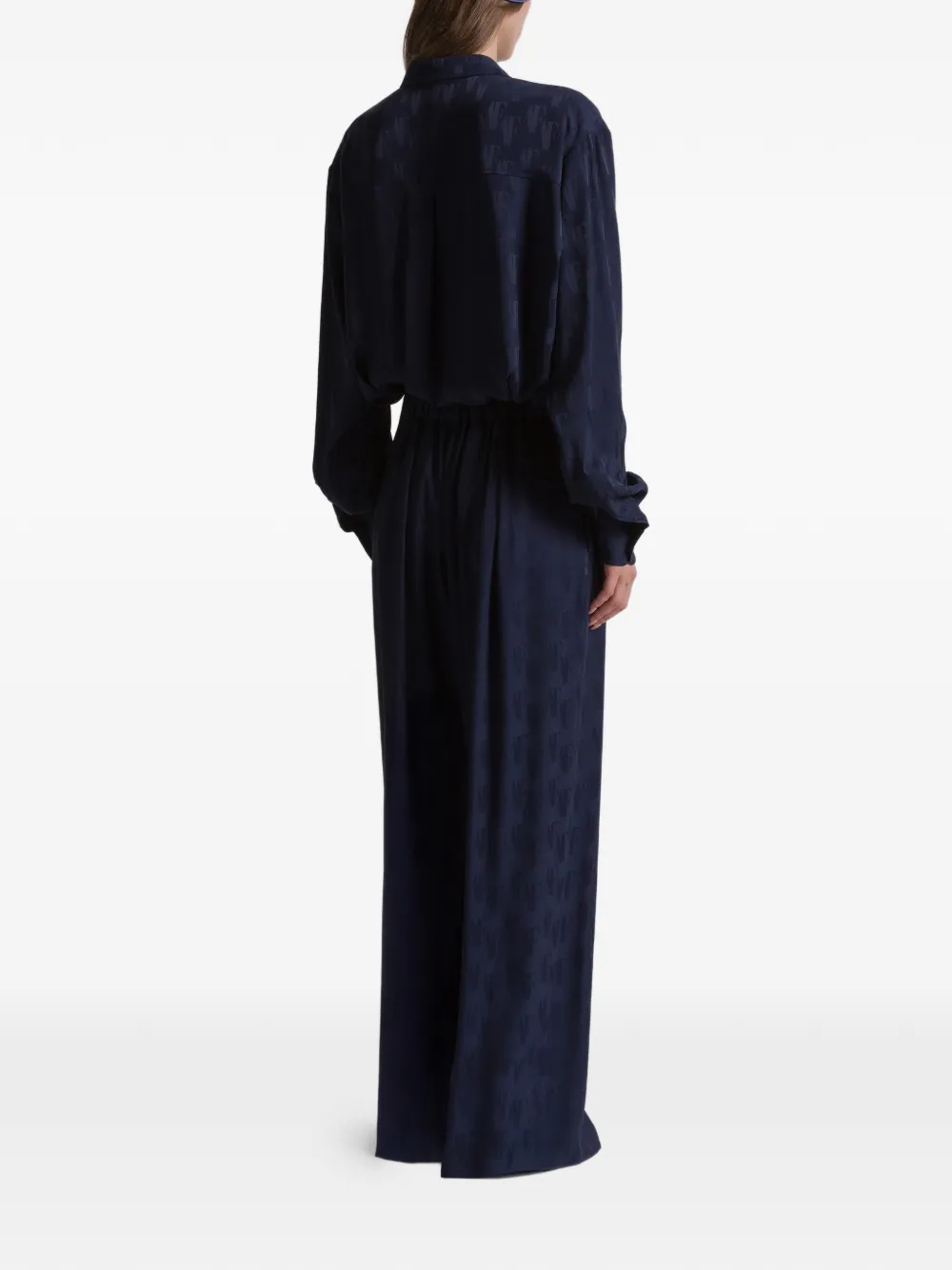 Alberta Ferretti Silk Shirt In Blue