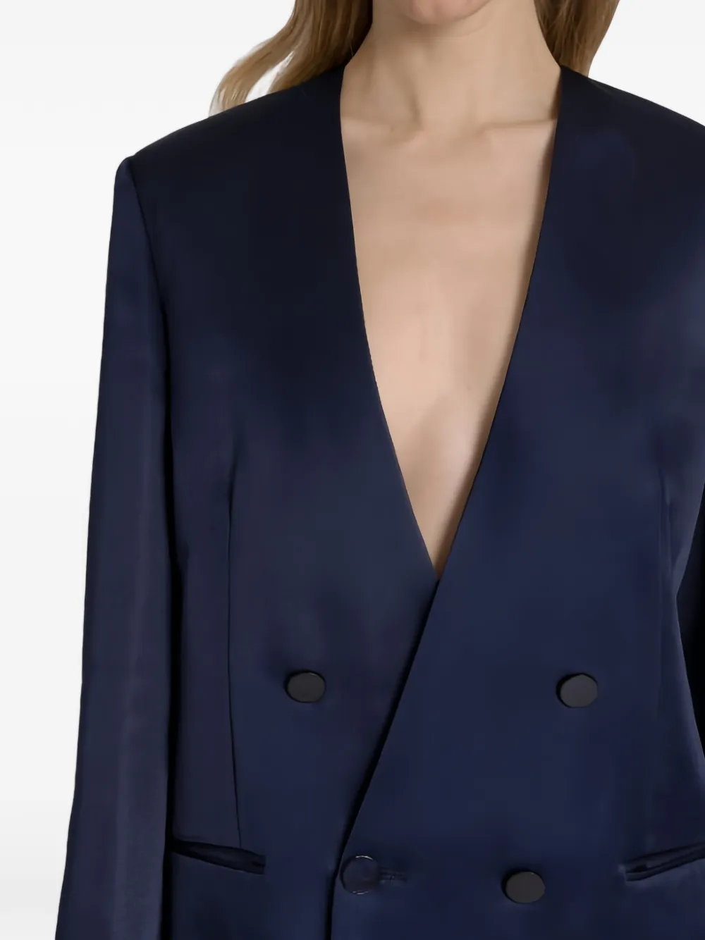 Alberta Ferretti Blazer met dubbele rij knopen Blauw