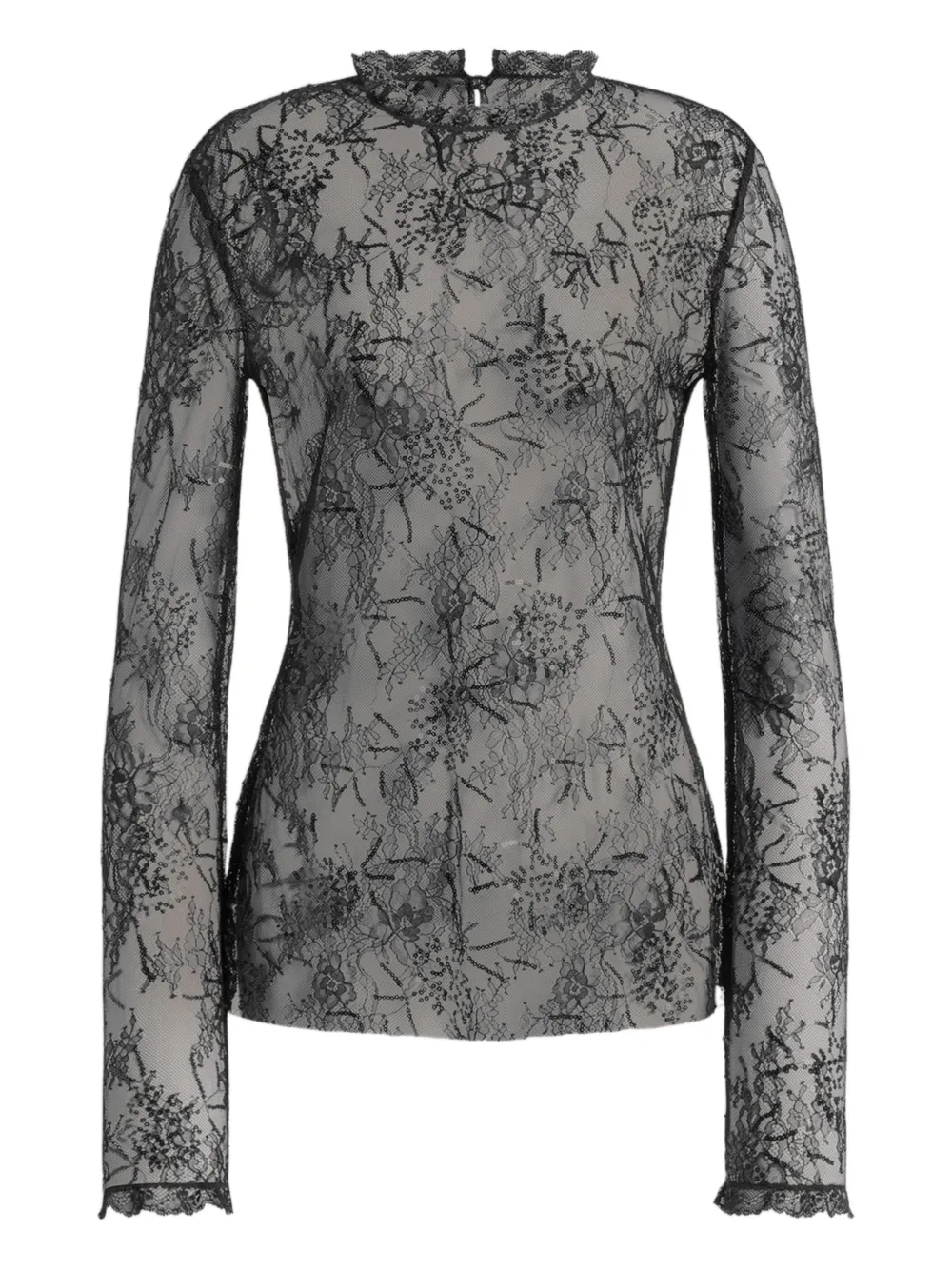 Alberta Ferretti lace sequin blouse | Black | Image 1