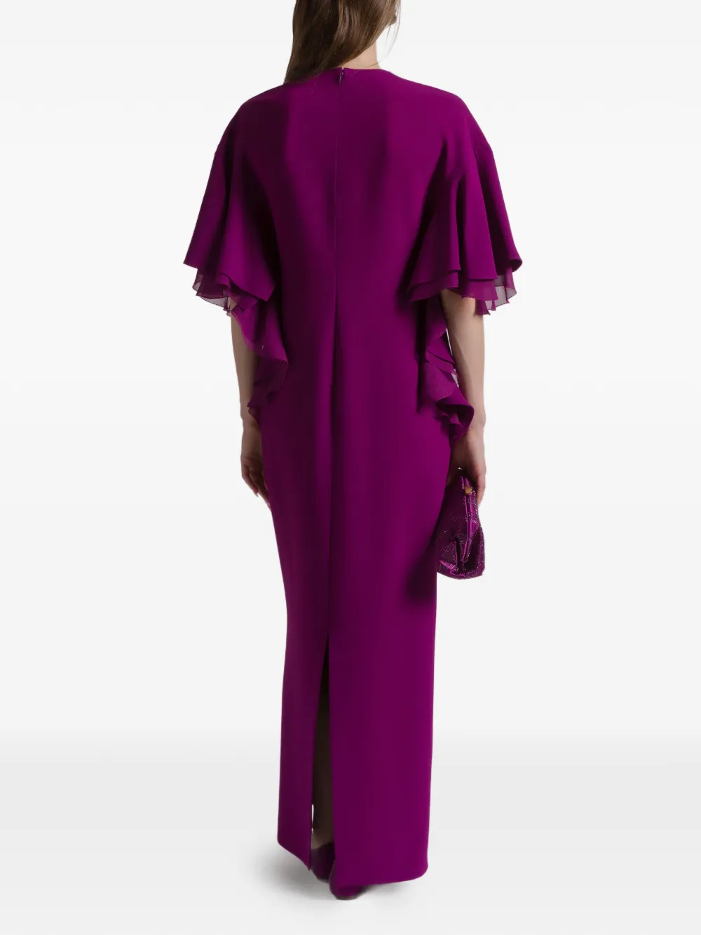 Alberta Ferretti Maxi-jurk met ruches Paars
