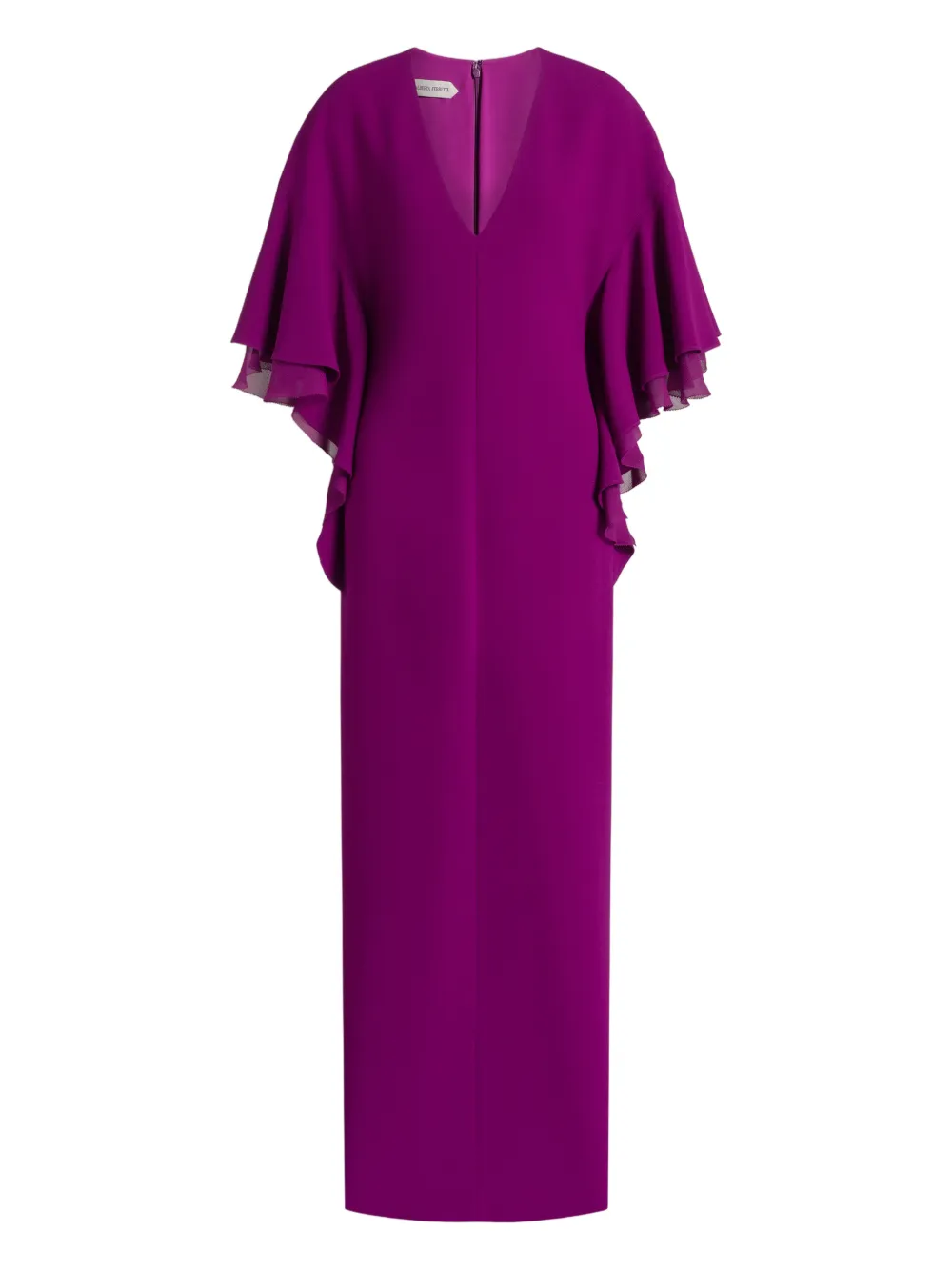 Alberta Ferretti Maxikleid mit Rüschen - Violett