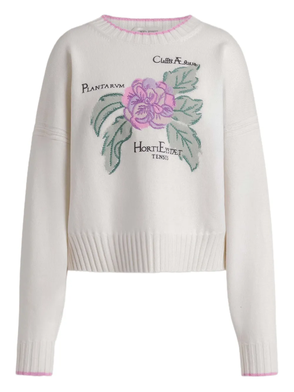 Alberta Ferretti floral knitwear - Neutrals
