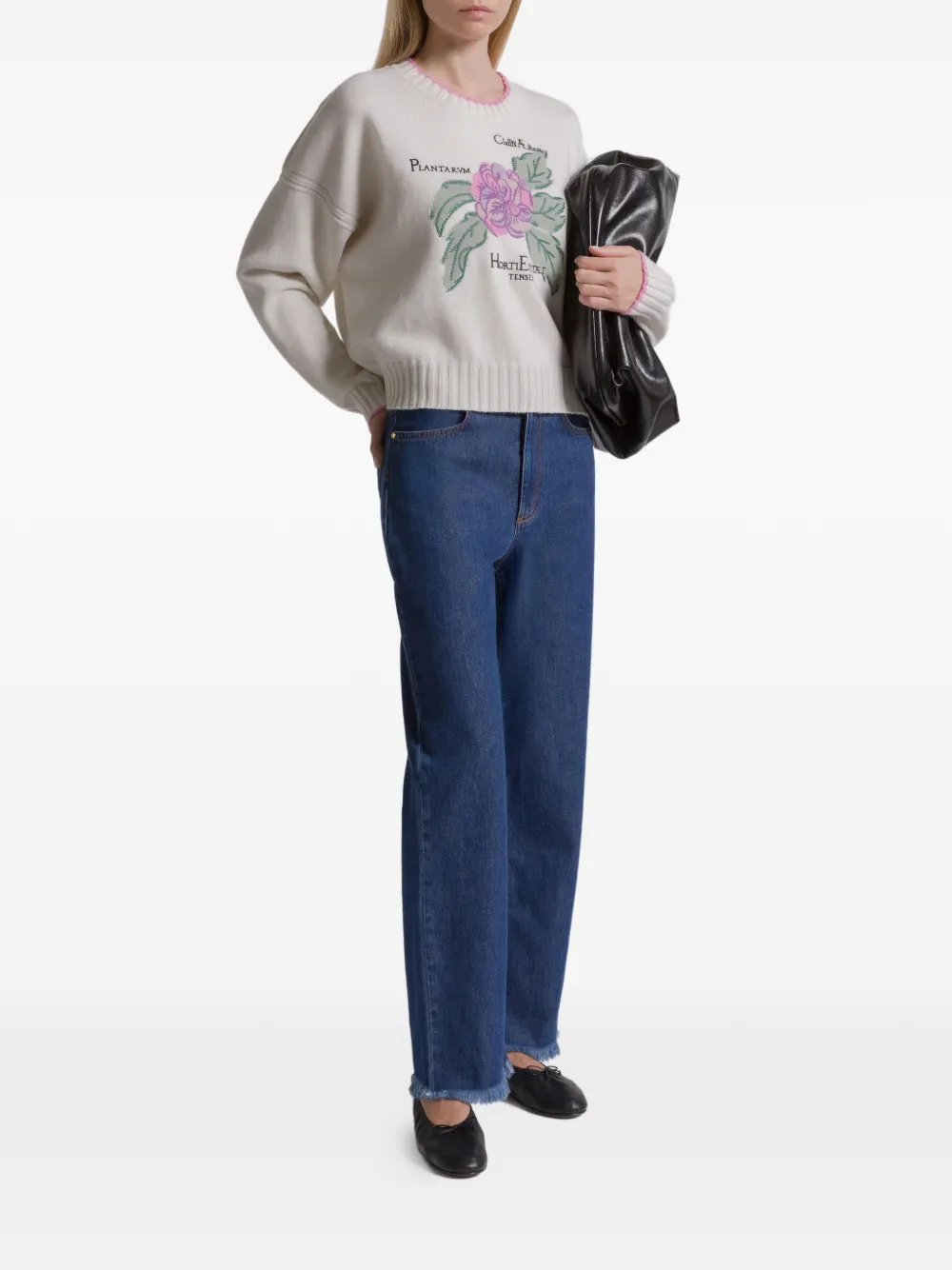  Alberta Ferretti Floral Knitwear - Neutrals 