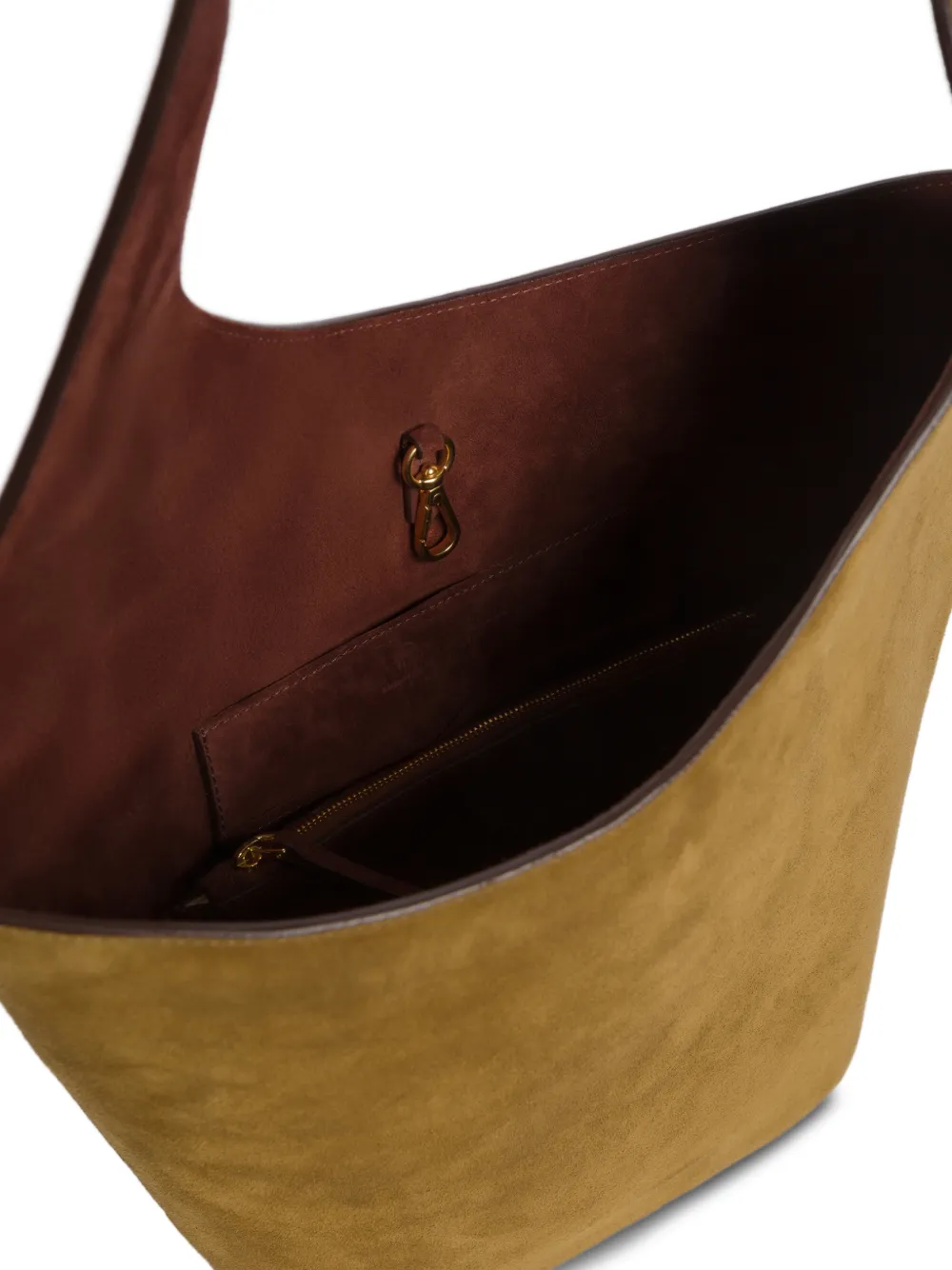 Alberta Ferretti Suède schoudertas Bruin
